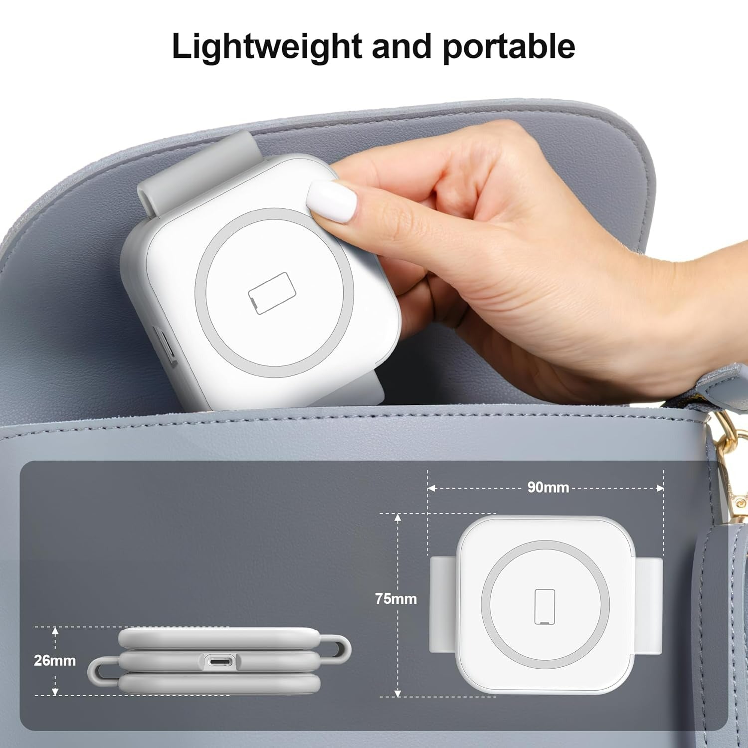 MagTrio: 3-in-1 Foldable MagSafe & Qi2 Compatible Wireless Charger with 15W Fast Charging for iPhone, AirPods & Apple Watch